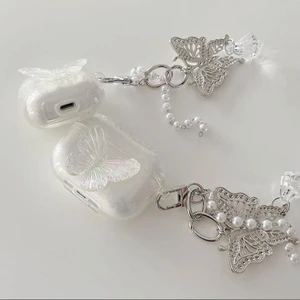 Kelebekli Simli 3.nesil Uyumlu Airpods Koruyucu Kılıf