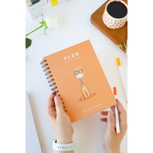 Deep Notebook Süresiz Planlayıcı Ajanda A5 Spiralli Zürafa Maskot Tasarımı