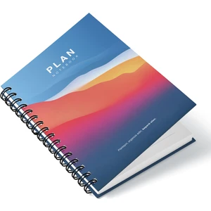 Deep Notebook Süresiz Planlayıcı Ajanda A5 Spiralli Pastel Renk Geçişi Renkli Tasarım
