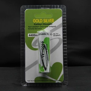 Gold Silver 18650 4400 Mah Şarjlı Pil 2 Adet