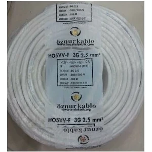 Ttr Kablo 3x2,5 Öznur Beyaz 100 Metre