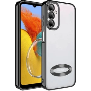 Samsung Galaxy M14 5g Uyumlu Kılıf Şeffaf Logo Gösteren Parlak Renkli Kenar  Telefon Kılıfı Kapak