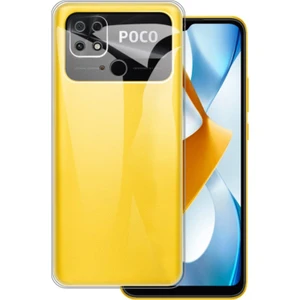 Kzy Xiaomi Poco C40 ile Uyumlu Kapak Kamera Korumalı Tıpalı Şeffaf Silikon Kılıf