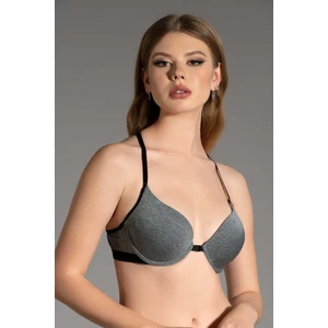 Desteksiz Önden Klipsli Sporcu Sütyen C18150 Gri Melanj