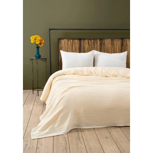 4 Kat Müslin Yatak Örtüsü Ekru