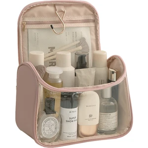 Şeffaf Kancalı Kozmetik Çantası Büyük Kapasiteli Taşıma Çantası, D (Yurt Dışından)