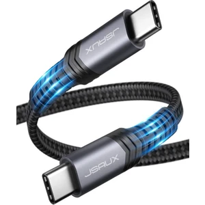 Premium Serisi Type-C To Type-C 60W 480MBPS 3A Hızlı Şarj ve Data Aktarım Usb-C Kablosu Koyu Gri iPhone 15 Serisi ile uyumlu Usb-C girişli cihazlar ile , Macbook , iPad Uyumlu CC0015 2 Metre