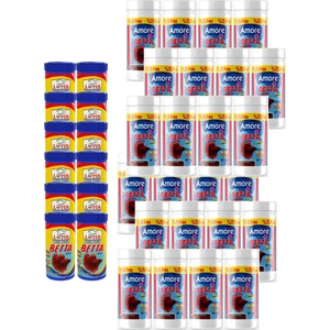 Beta Balığı Yemi 24 x 125 ml ve 12 x 100 ml Lotus Betta Balık Yemi Toptan