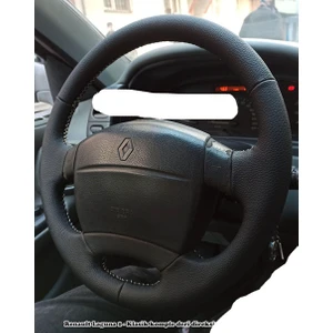 Detay Deri Direksiyon Renault Laguna 1  Derisi Sökülerek Yapılmaya Uygun Klasik Direksiyon Kılıfı Siyah Dikiş