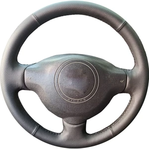 Detay Deri Direksiyon Citroen Berlingo 2012 -Partner Spor Direksiyon Kılıfı Siyah Dikiş