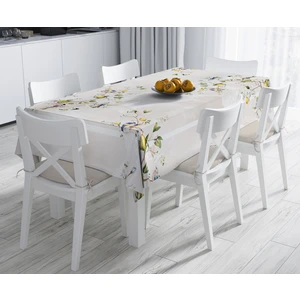 Jwk Home Kuşlu Limon Desenli Dekoratif Leke Tutmayan Masa Örtüsü (140X210)
