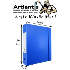 Mavi Arşiv ve Proje Kutusu 29X36X15CM 1 Adet Arşiv Klasörü Lastikli Plastik Arşiv Klasörü Büro Okul Sınıf