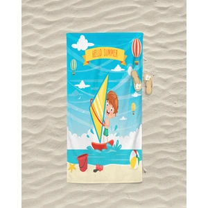 Erays Home Erayshome Hello Summer Erkek Çocuk Desenli Baskılı Plaj Havlusu