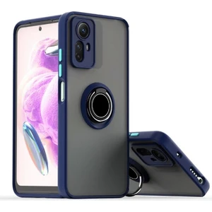 Xiaomi Redmi Note 12S Kılıf Montreal Yüzüklü Standlı Arkası Buğulu + Ekran Koruyucu