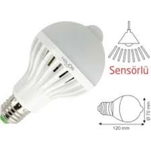 LED Ampul 7 W Beyaz Sensörlü
