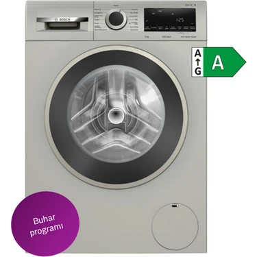 Bosch WGA142ZXTR 9 Kg 1200 Devir Iron Steam Assist Gri Çamaşır