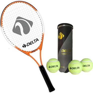 Delta Max Joys 23 İnç Çocuk Tenis Raketi + Çantası + Vakumlu Tüpte 3 Adet Tenis Maç Topu