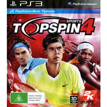 Pop Konsol Top Spin 4 Ps3 Oyun Playstation 3 Oyun Ps3 Move