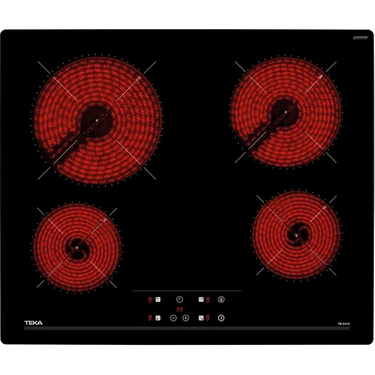 Teka Tb 6415 Ankastre Cam Seramik Elektrikli Ocak 6300 W Siyah 60 cm