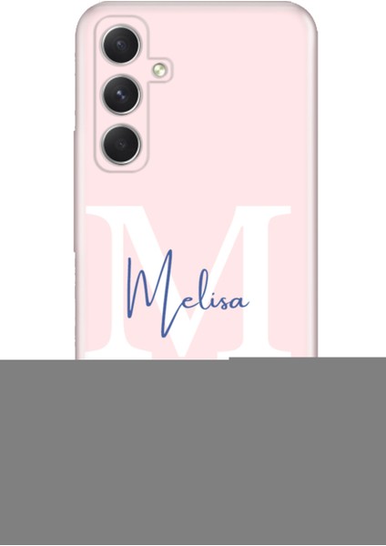 Samsung Galaxy A24 Kılıf Silikon Esnek Kamera Koruma Kişiye Özel Isim Harf Zao Pembe - M