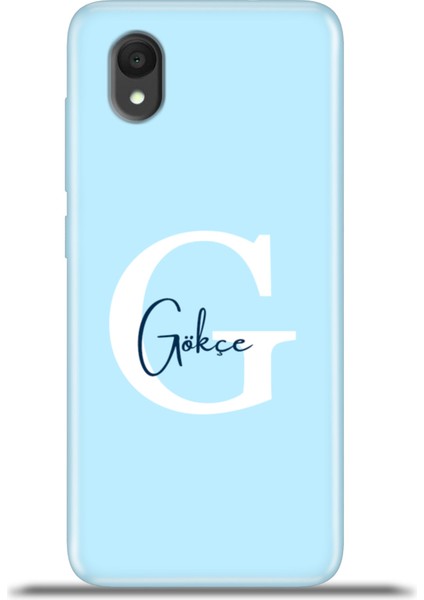 1 2022 Kılıf Silikon Esnek Kamera Koruma Kişiye Özel Isim Harf Zao Mavi - G