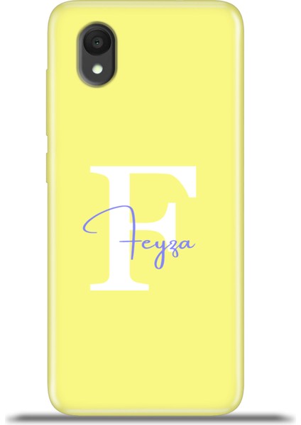 1 2022 Kılıf Silikon Esnek Kamera Koruma Kişiye Özel Isim Harf Zao Sarı - F