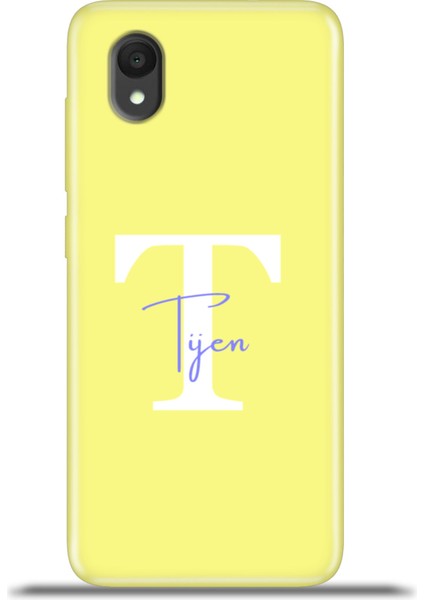 1 2022 Kılıf Silikon Esnek Kamera Koruma Kişiye Özel Isim Harf Zao Sarı - T