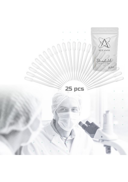 Hassas Damlalık Sıvı Dozlama Için Pastör Pipeti Hobi Için Şeffaf