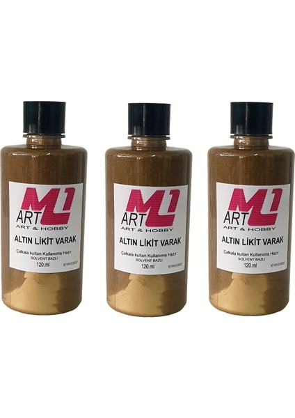 Altın Likit Varak 120 ml 3 Adet