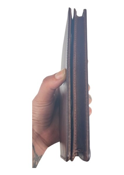 Diga Xiaomi ile Uyumlu Mıknatıslı Cüzdan Hakiki Deri Kadın Erkek Telefon Bölmeli 10 Kartlık Para Bölmeli 18X10X2 cm Koyu Kahverengi indirimleri