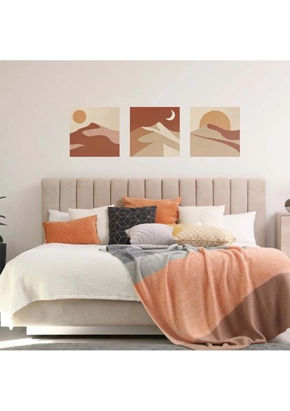 Desert Bohem 3'lü Manzara Duvar Sticker modelleri