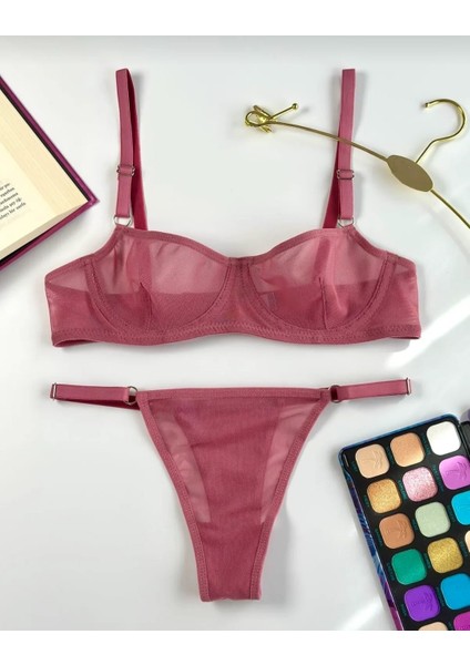 Süsen Lingerie 2'li Tül Sütyen Takım