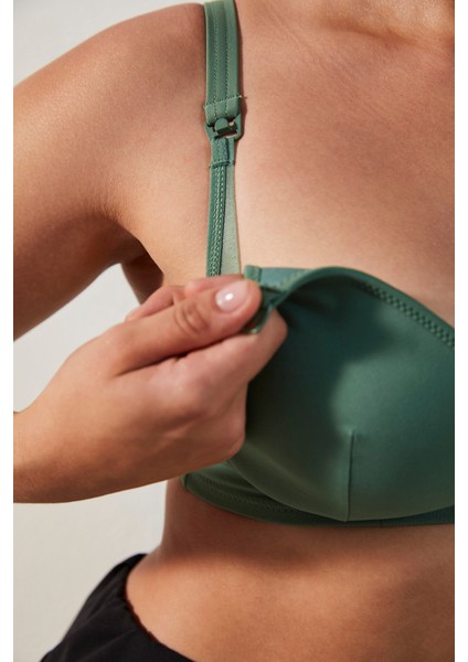 Basic Mama Yeşil Bikini Üstü