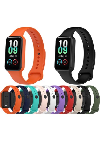 Xiaomi Amazfit Band 7 Silikon Kordon Gösterişli Yumuşak Silikon Tasarım (Krd-87)