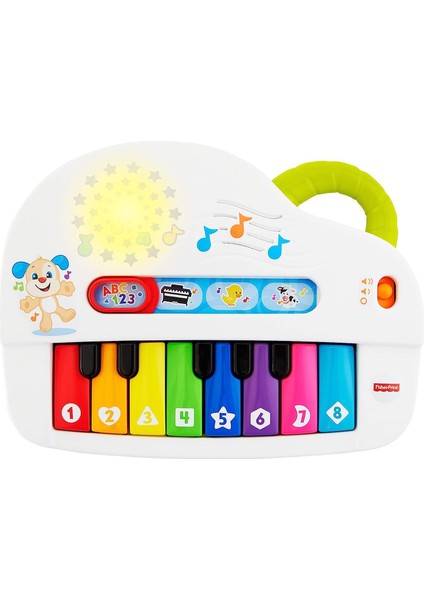 Eğlen ve Öğren Işıklı ve Eğlenceli Oyuncak Piyano, Türkçe, Işıklar, Gerçek Müzik Notaları ve Eğitici Şarkılarıyla GTW20