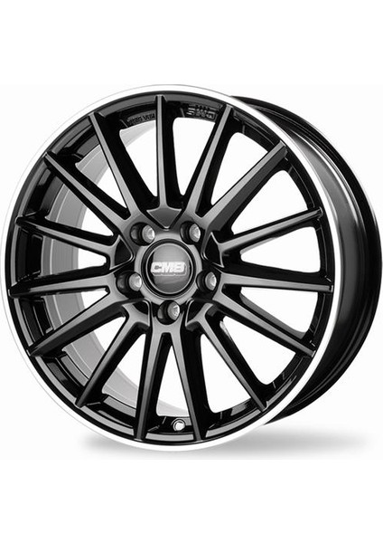 CMS-1264-05 6.0X15"-4X100 ET46 54.1 Diamond Rim Black Gloss Jant (4 Adet)