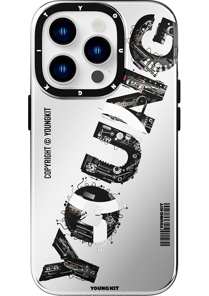 iPhone 14 Pro Max Uyumlu Kılıf Magsafe Şarj Özellikli Yazı Temalı Youngkit Mechanic Serisi Kapak