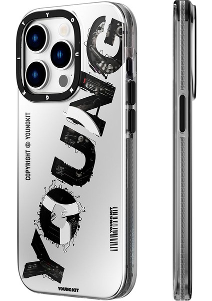 iPhone 14 Pro Max Uyumlu Kılıf Magsafe Şarj Özellikli Yazı Temalı Youngkit Mechanic Serisi Kapak