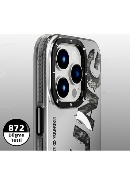 iPhone 14 Pro Max Uyumlu Kılıf Magsafe Şarj Özellikli Yazı Temalı Youngkit Mechanic Serisi Kapak