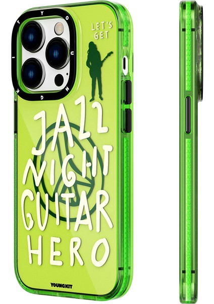 iPhone 14 Pro Uyumlu Kılıf Şeffaf Renkli Yazı Temalı Tasarım Youngkit Jazz Serisi Kapak fiyatları