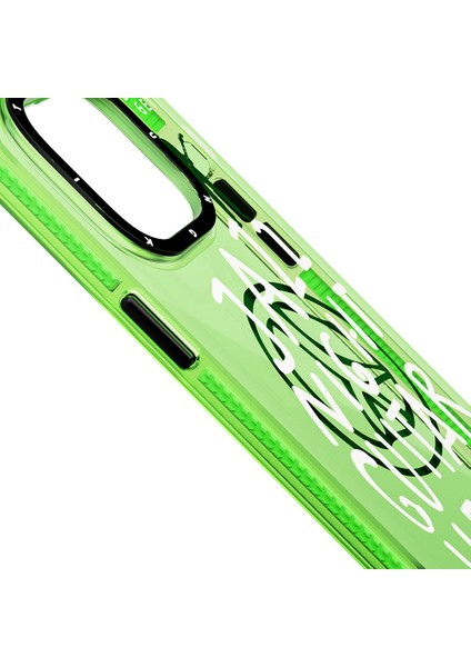 iPhone 14 Pro Uyumlu Kılıf Şeffaf Renkli Yazı Temalı Tasarım Youngkit Jazz Serisi Kapak modelleri