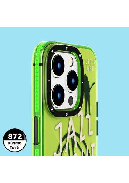 iPhone 14 Pro Uyumlu Kılıf Şeffaf Renkli Yazı Temalı Tasarım Youngkit Jazz Serisi Kapak fırsatları
