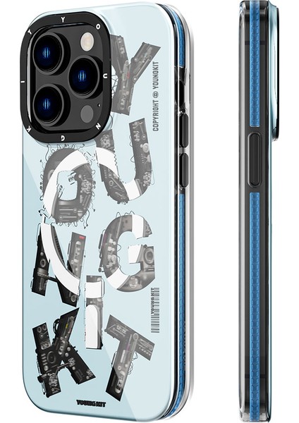 iPhone 14 Pro Uyumlu Kılıf Magsafe Şarj Özellikli Yazı Temalı Youngkit Mechanic Serisi Kapak
