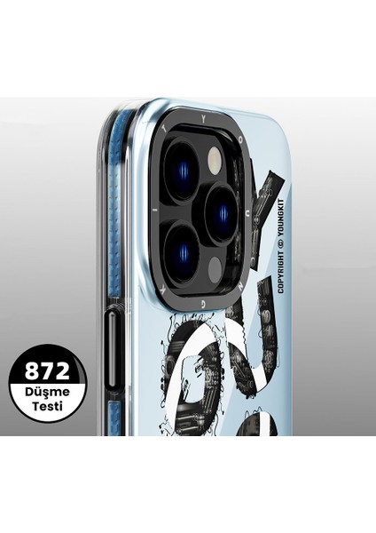 iPhone 14 Pro Uyumlu Kılıf Magsafe Şarj Özellikli Yazı Temalı Youngkit Mechanic Serisi Kapak