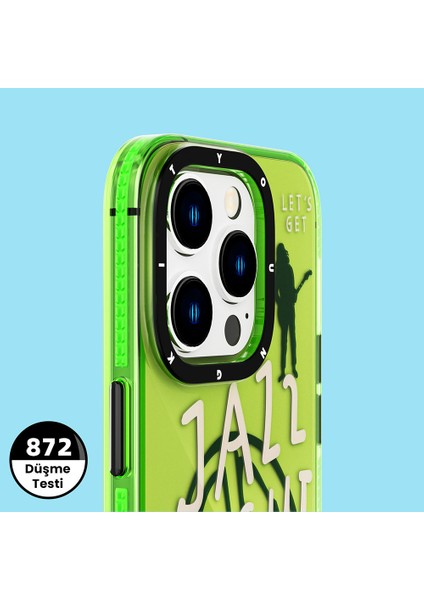 iPhone 13 Uyumlu Kılıf Şeffaf Renkli Yazı Temalı Tasarım Youngkit Jazz Serisi Kapak