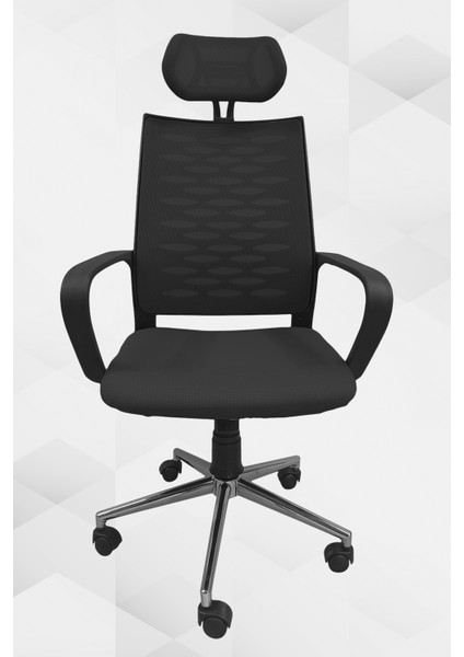 Asos Fileli Ofis Koltuğu Öğrenci Çalışma Sandalyesi - Krom
