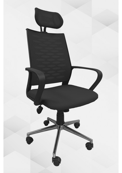 Asos Fileli Ofis Koltuğu Öğrenci Çalışma Sandalyesi - Krom