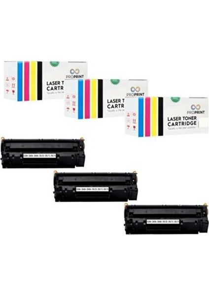 3 Adet 85A CE285A Hp Laserjet Pro P1102 Muadil Toner