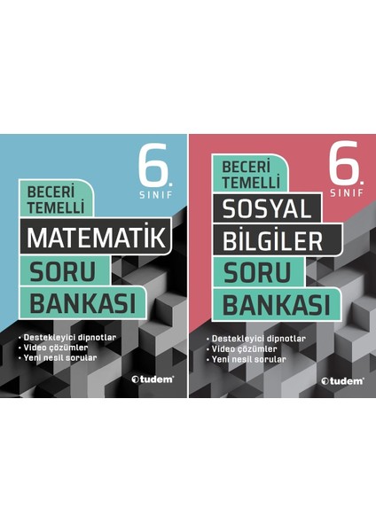 6. Sınıf Matematik + Sosyal Bilgiler Beceri Temelli Soru Seti 2 Kitap 2023