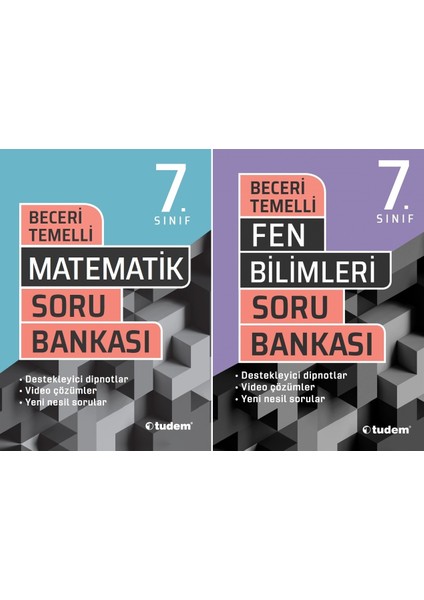 7. Sınıf Matematik + Fen Bilimleri Beceri Temelli Soru Seti 2 Kitap 2023